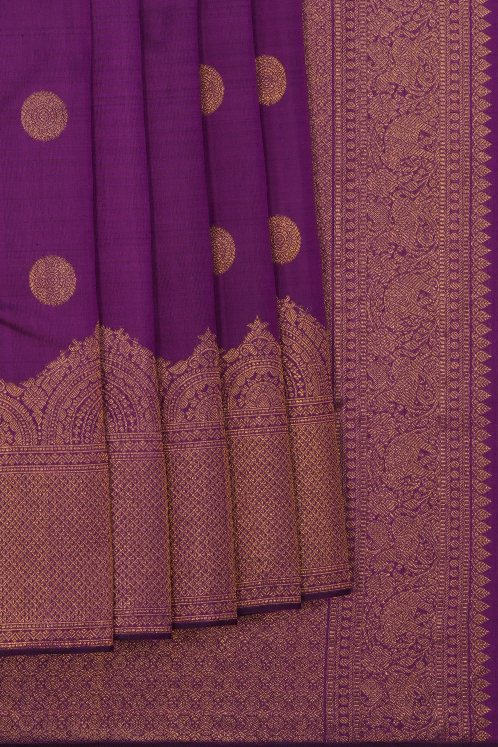 Image of Arani Silk Purple Saree
