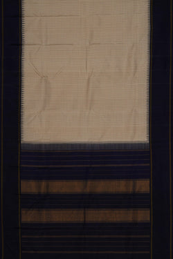 Image of Arani Silk Kattam Beige Saree