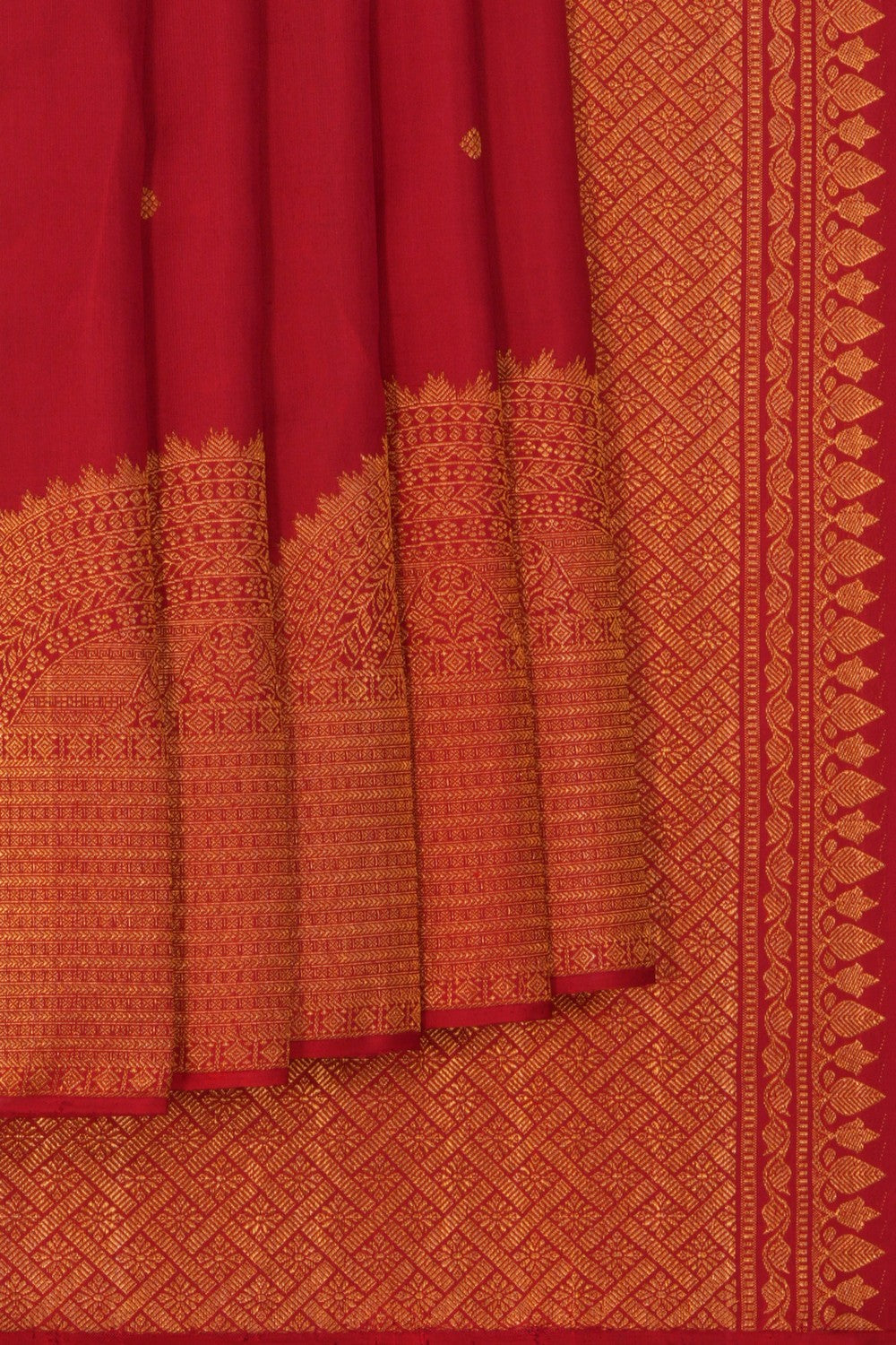 Image of Arani Silk Red Saree