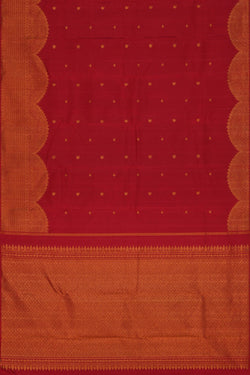 Image of Arani Silk Red Saree