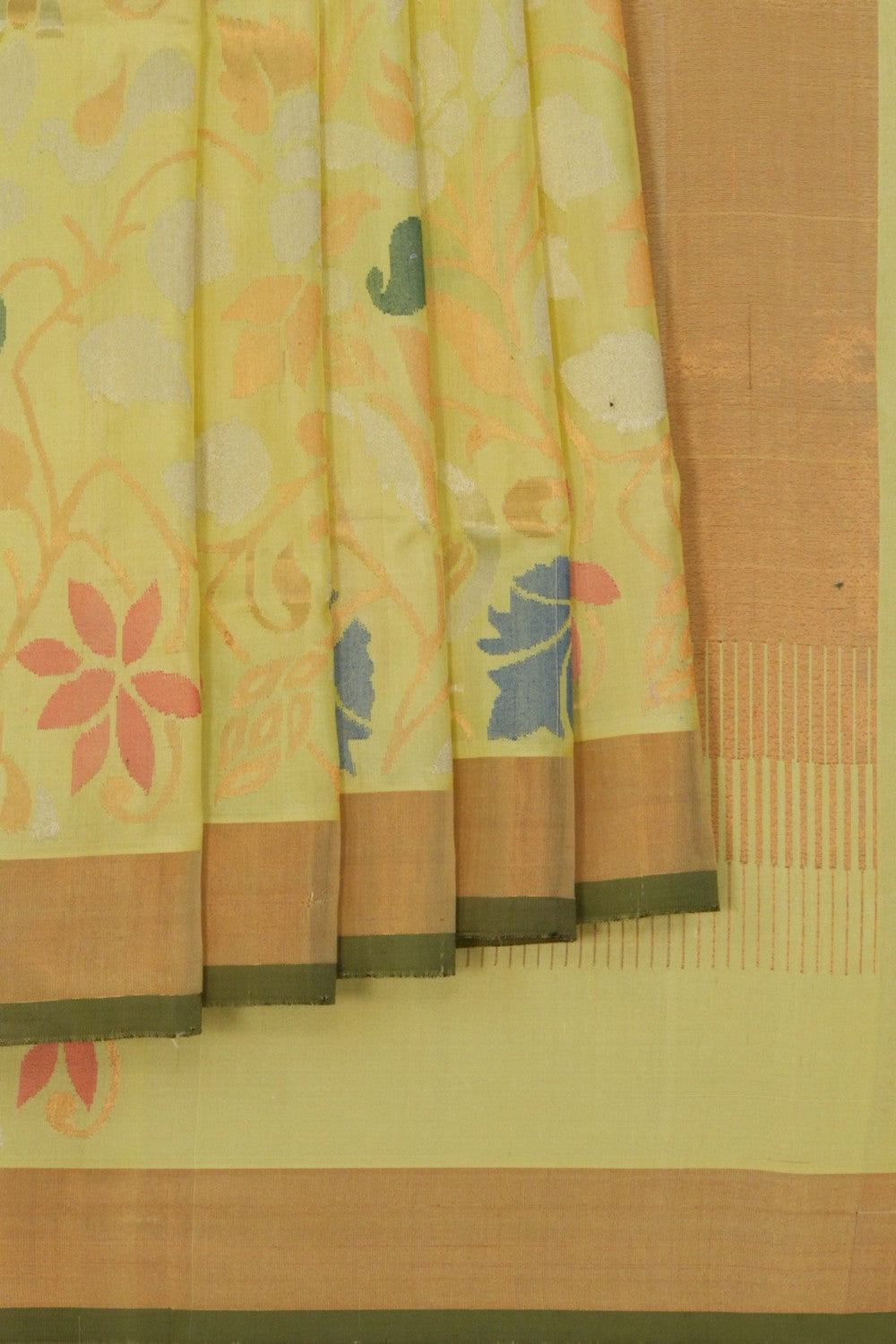 Image of Uppada Silk Yellow Saree