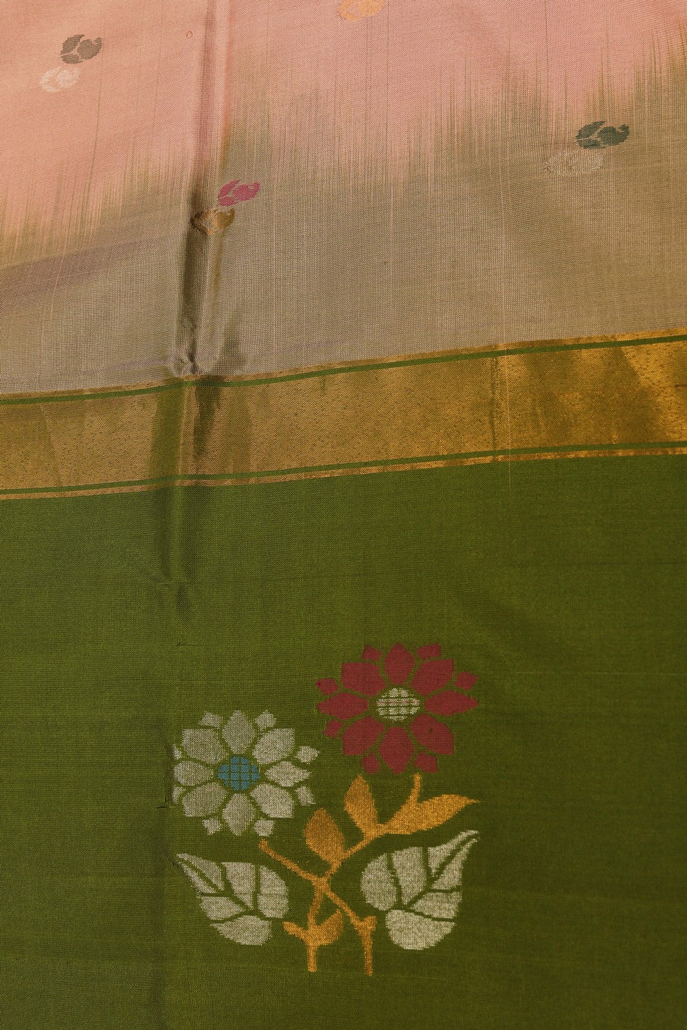 Uppada Silk Peach Saree