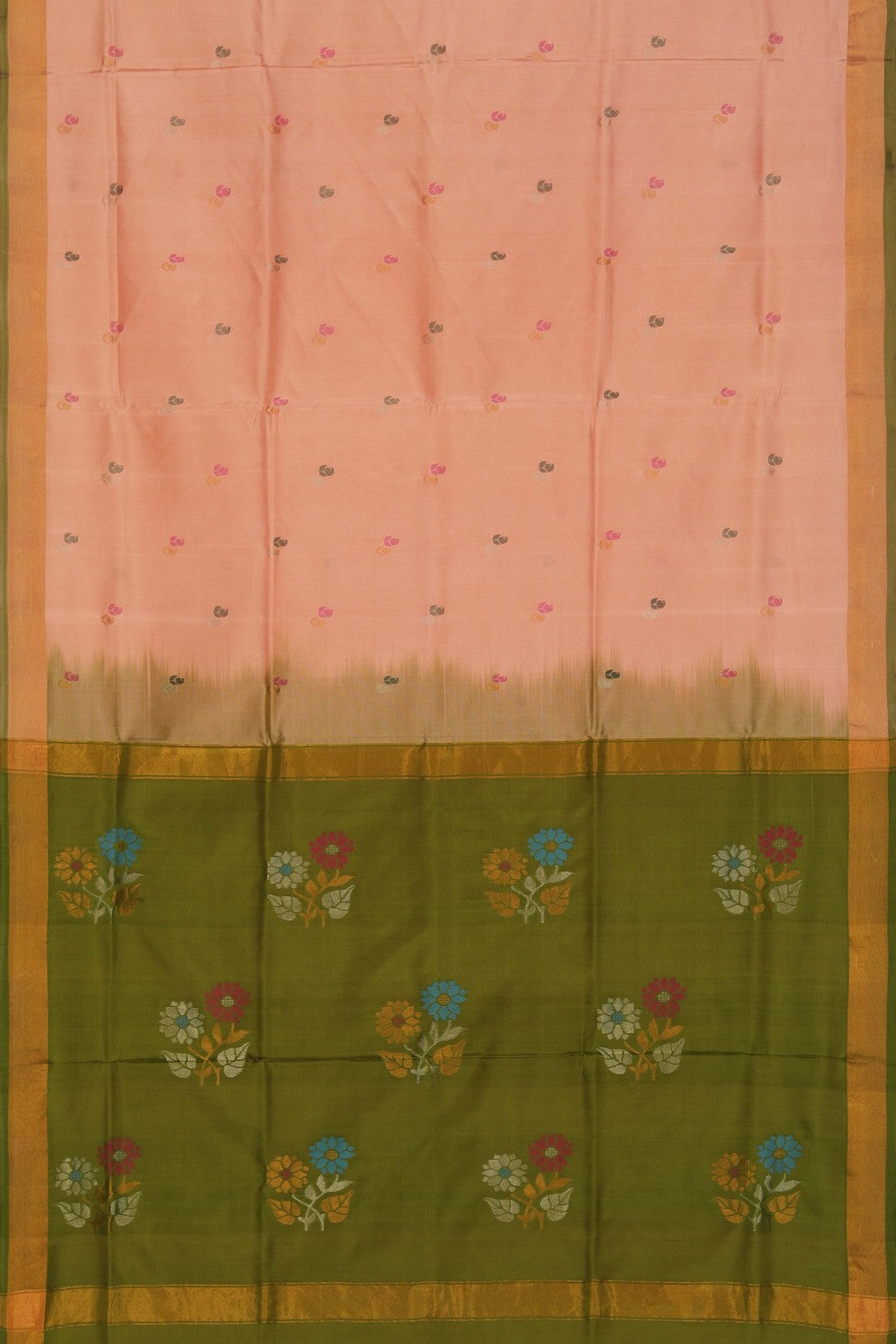 Image of Uppada Silk Peach Saree