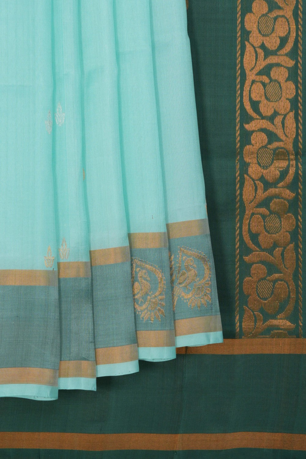 Image of Uppada Silk Sea Green Saree