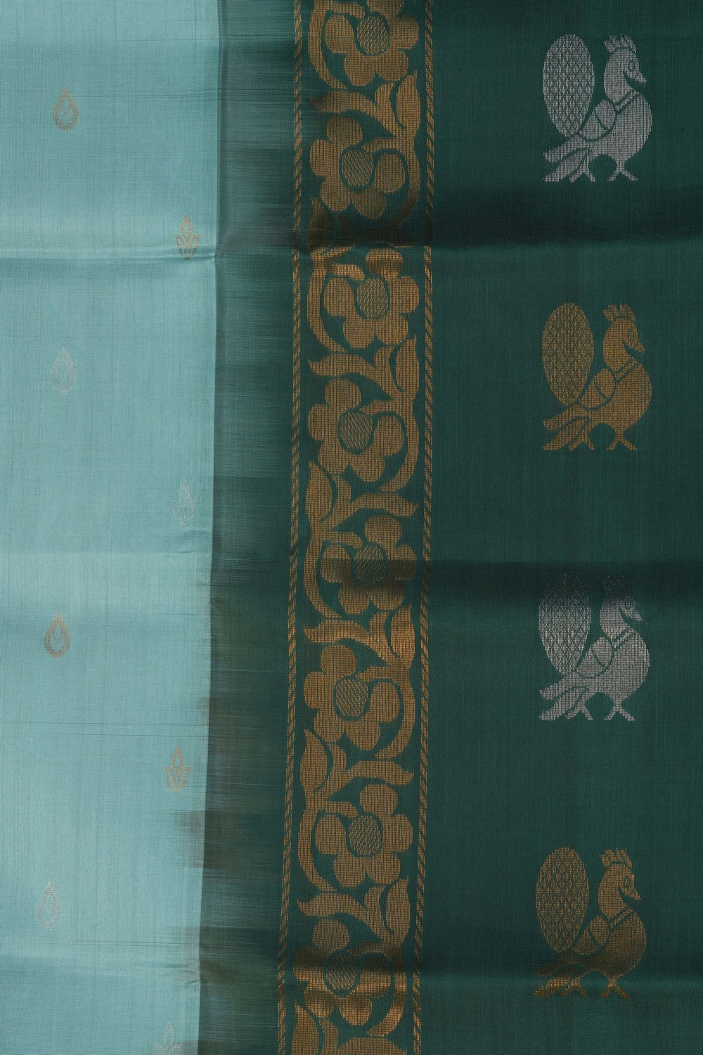 Image of Uppada Silk Sea Green Saree