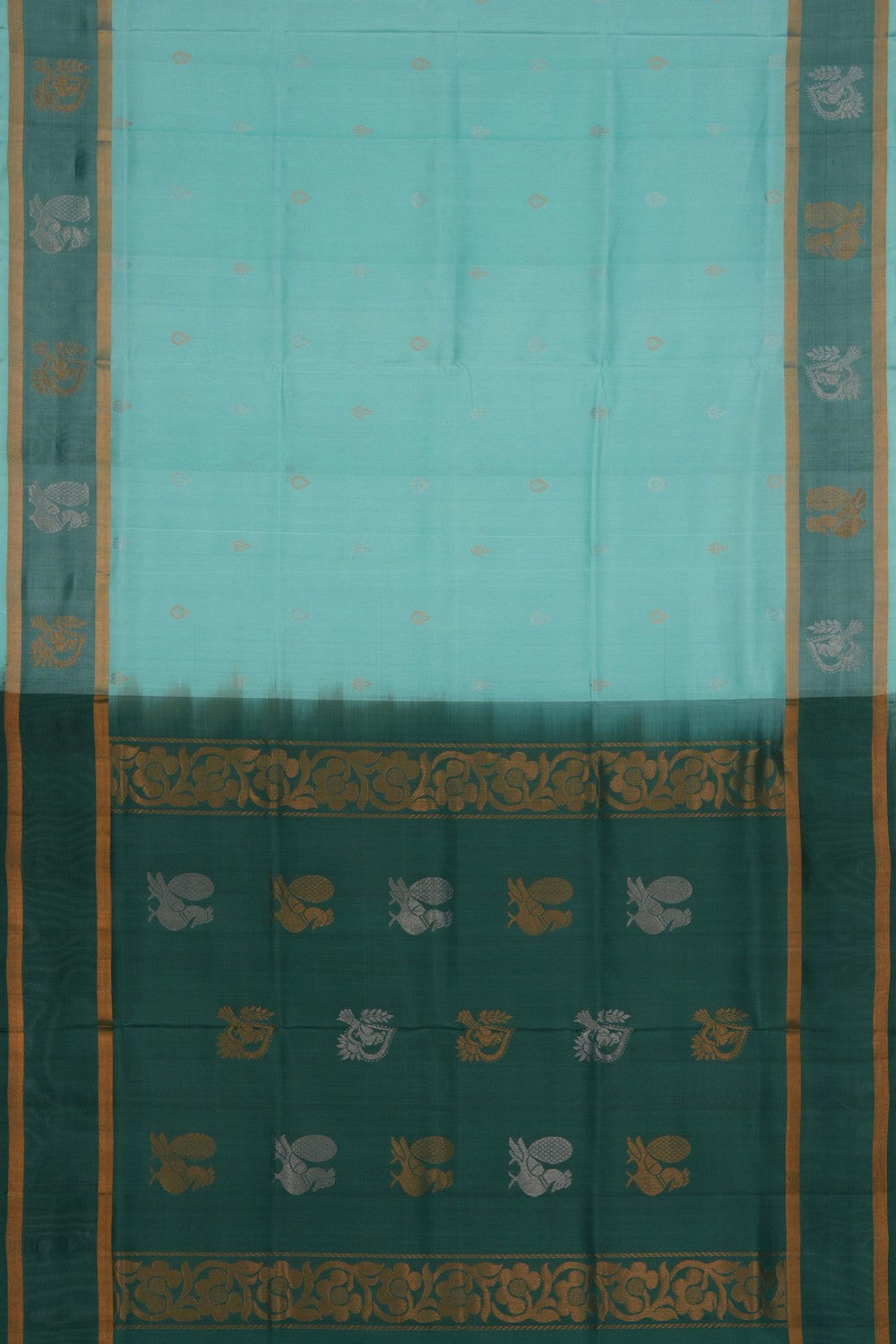 Image of Uppada Silk Sea Green Saree