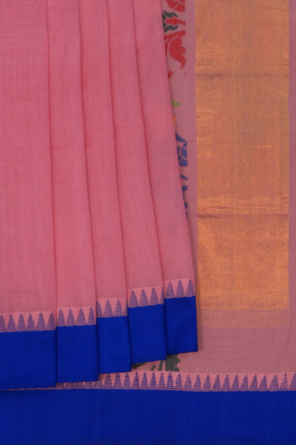 Image of Cotton Jamdani Pink Saree