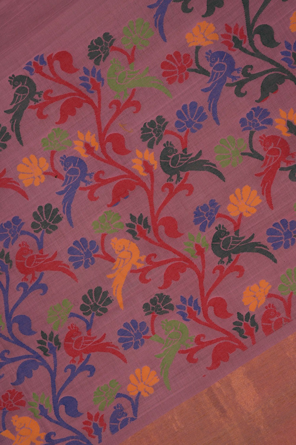 Image of Cotton Jamdani Pink Saree