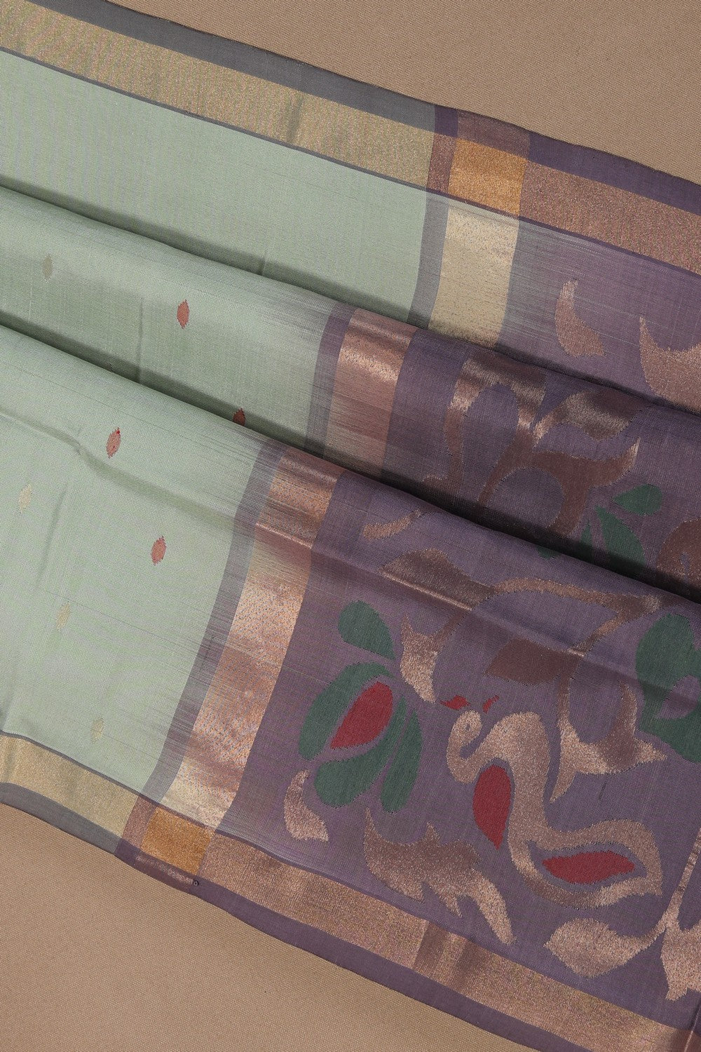 Uppada Silk Sage Green Saree