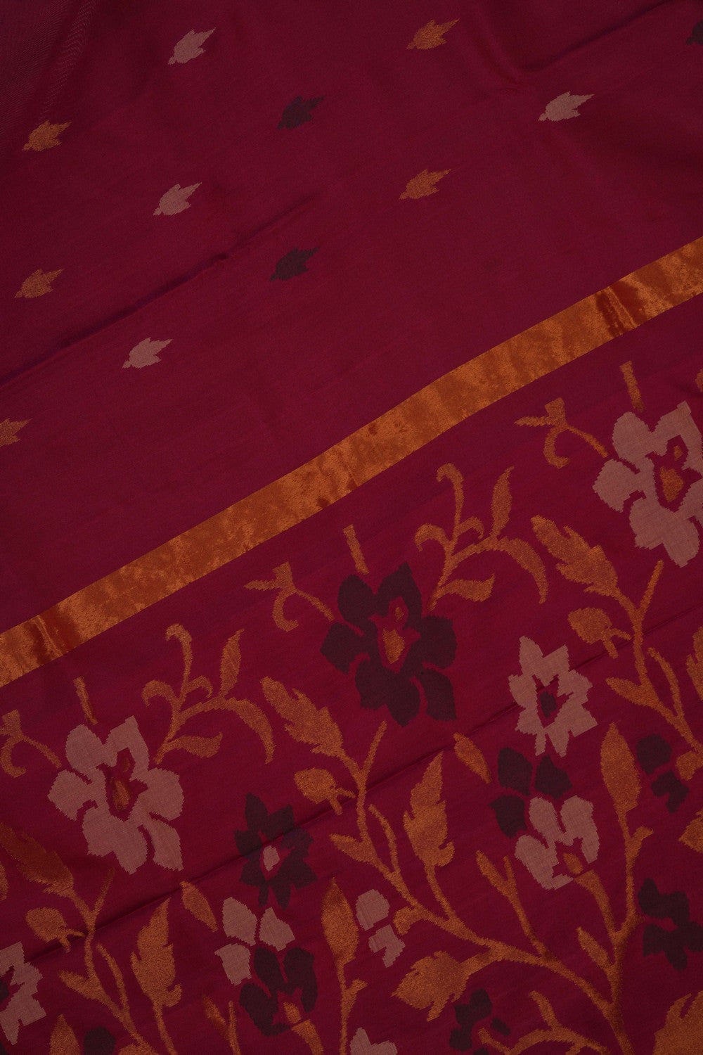 Image of Uppada Silk Red Saree