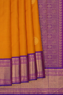 Image of Arani Silk Mustard Saree