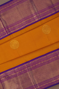Image of Arani Silk Mustard Saree