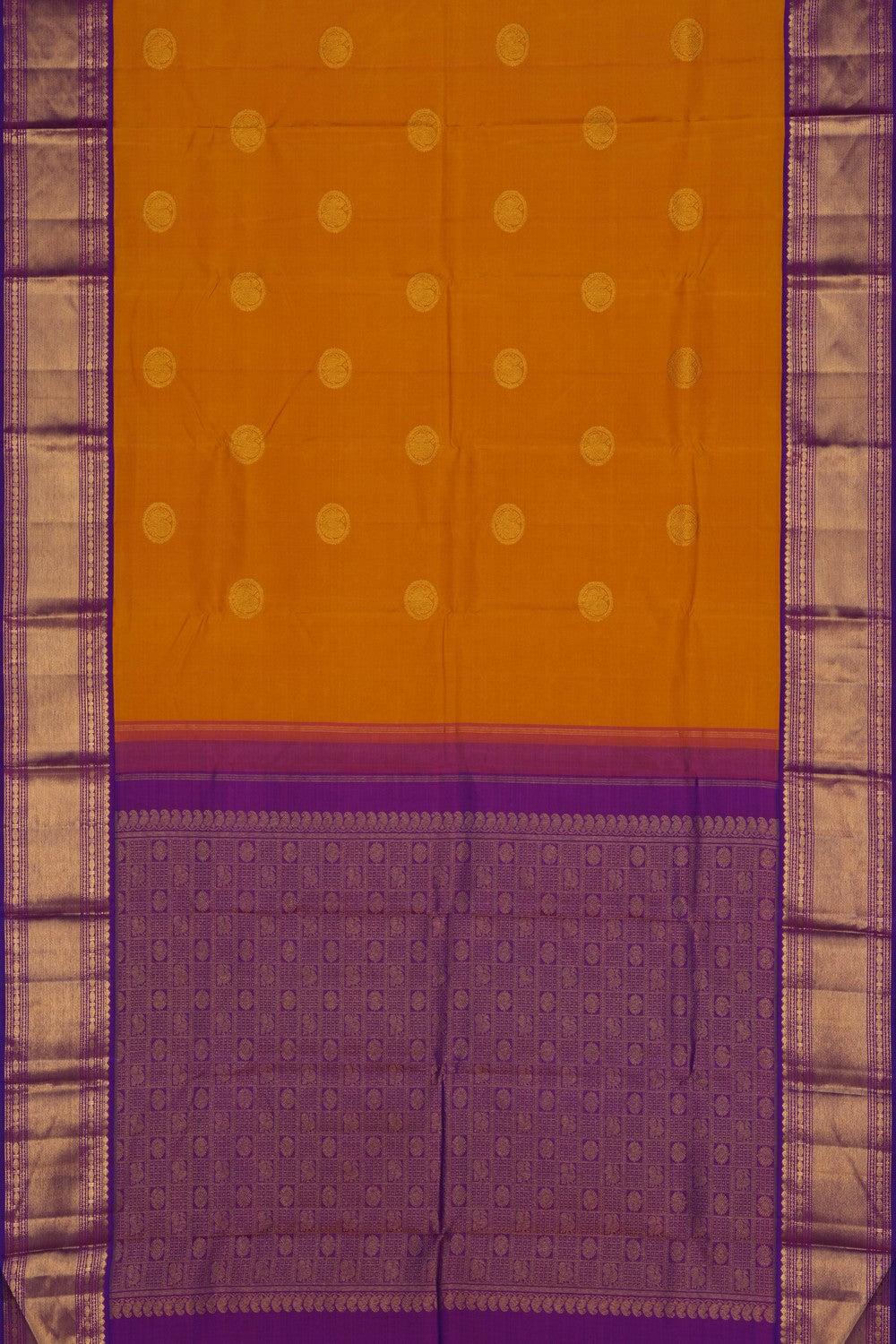 Arani Silk Mustard Saree