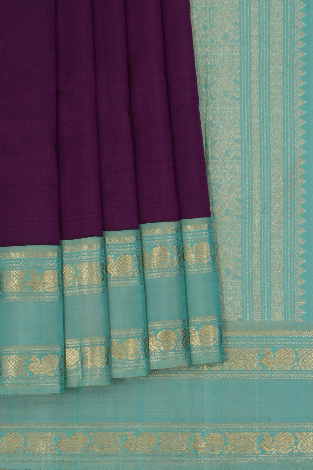 Image of Arani Silk Violet Saree