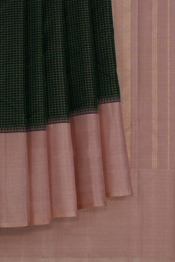 Image of Arani Silk Kattam Green Saree