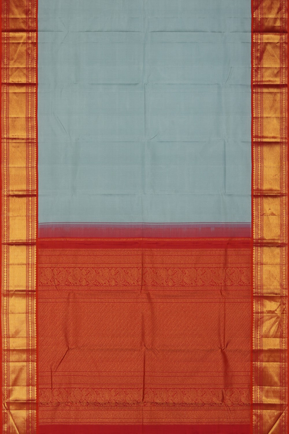 Image of Arani Silk Smoky Grey Saree