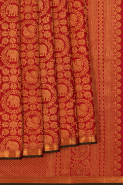Image of Kanchipattu Brocade Red Saree