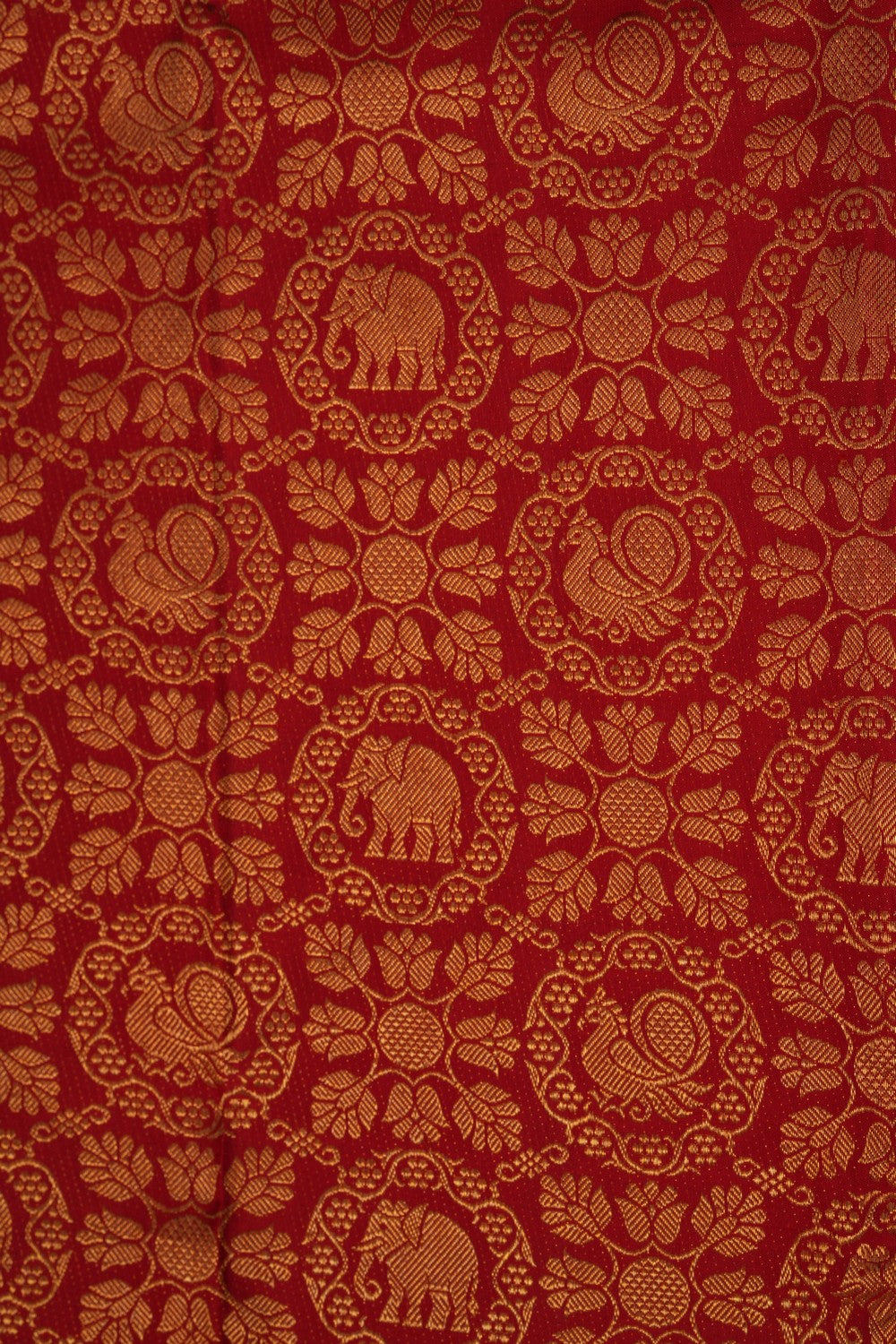 Kanchipattu Brocade Red Saree