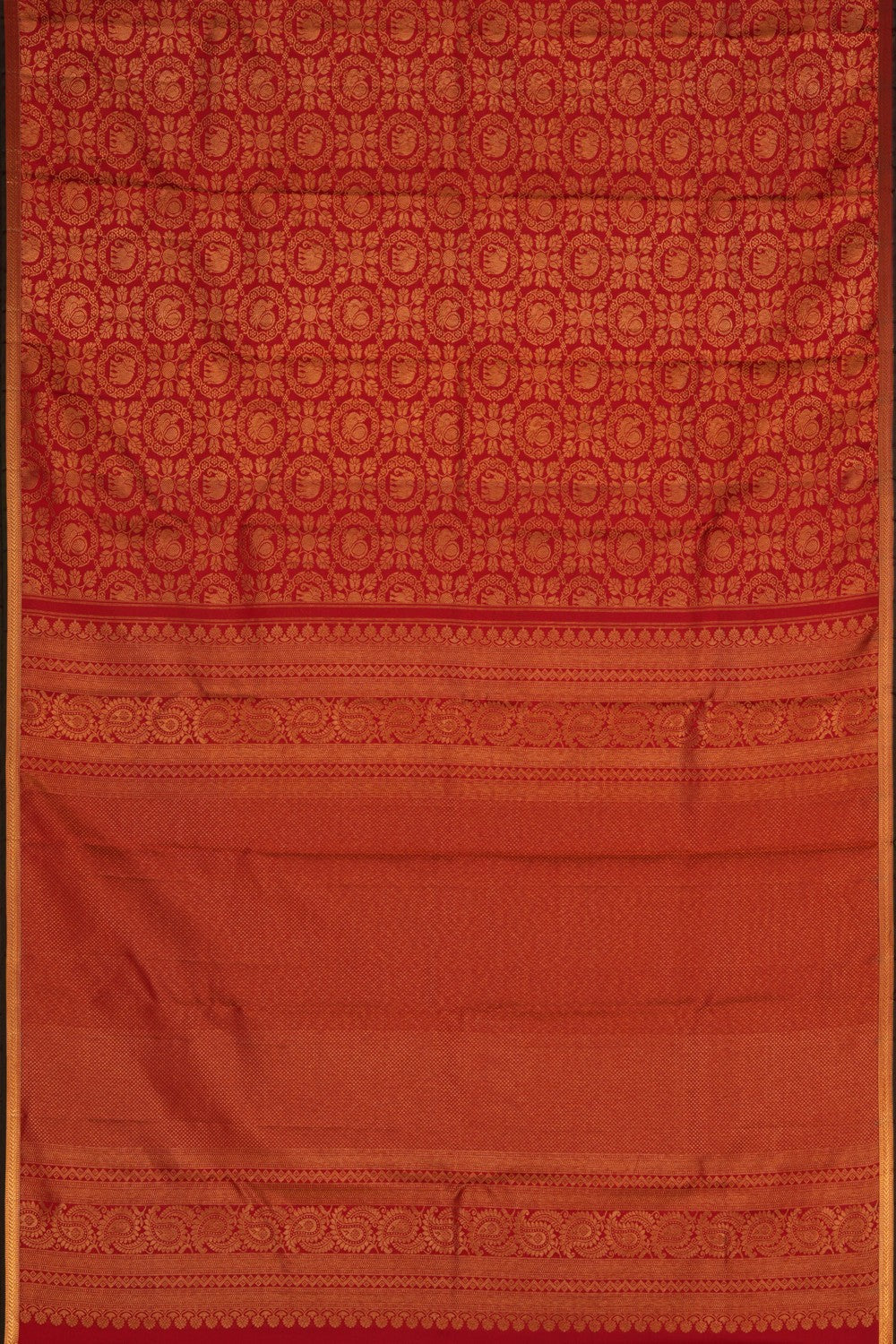 Kanchipattu Brocade Red Saree