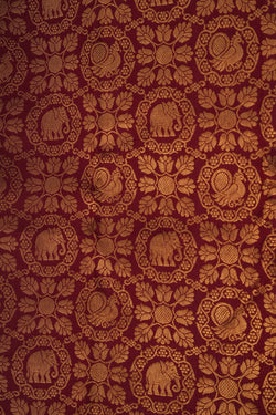 Image of Kanchipattu Brocade Maroon Saree