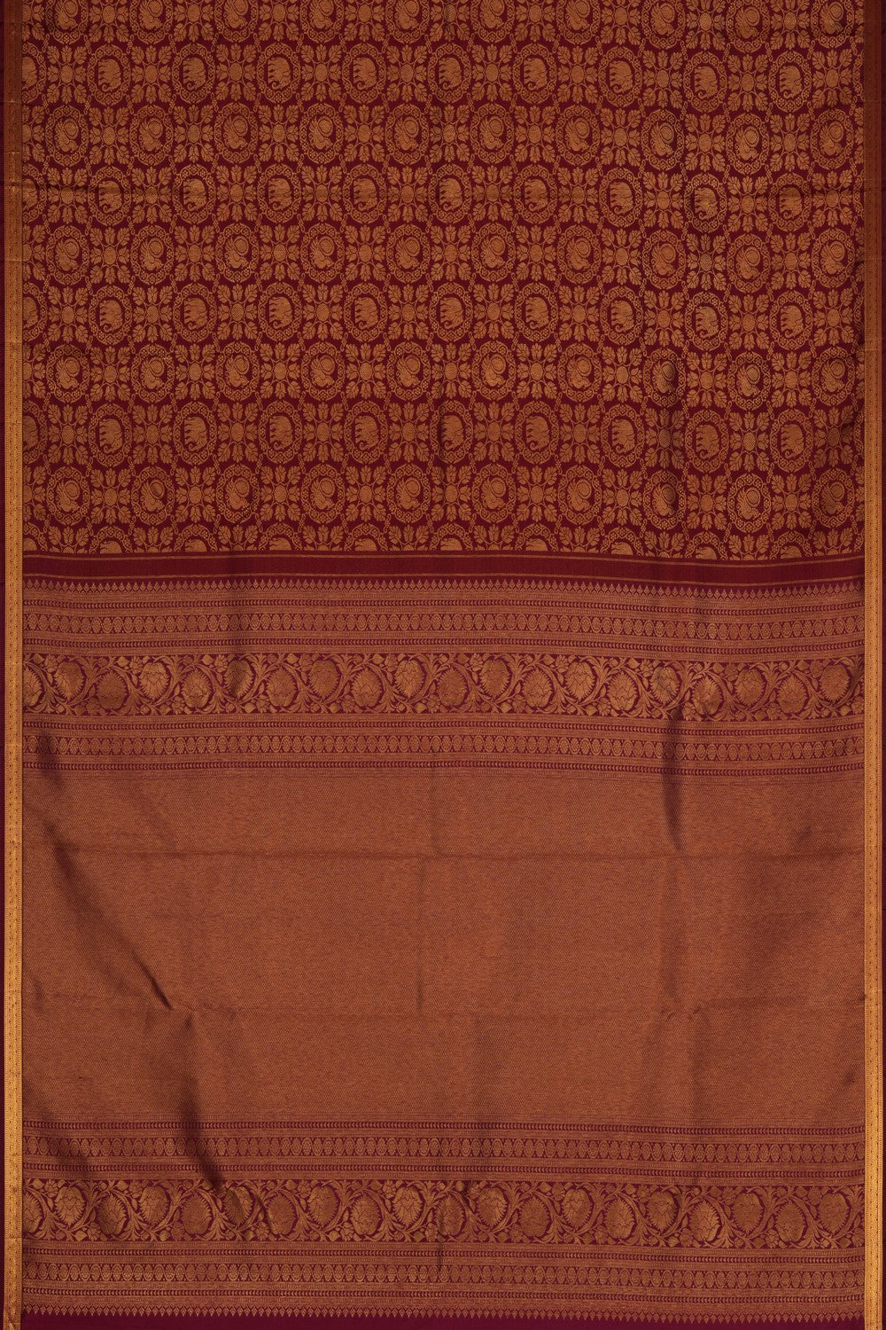 Kanchipattu Brocade Maroon Saree