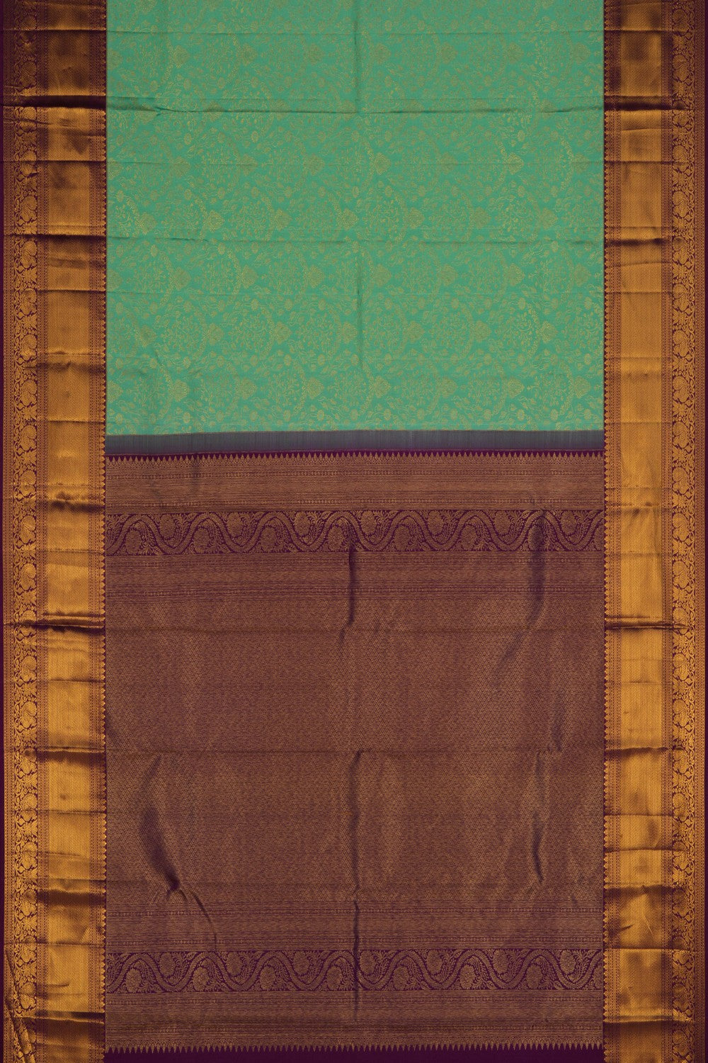 Kanchipattu Brocade Green Saree