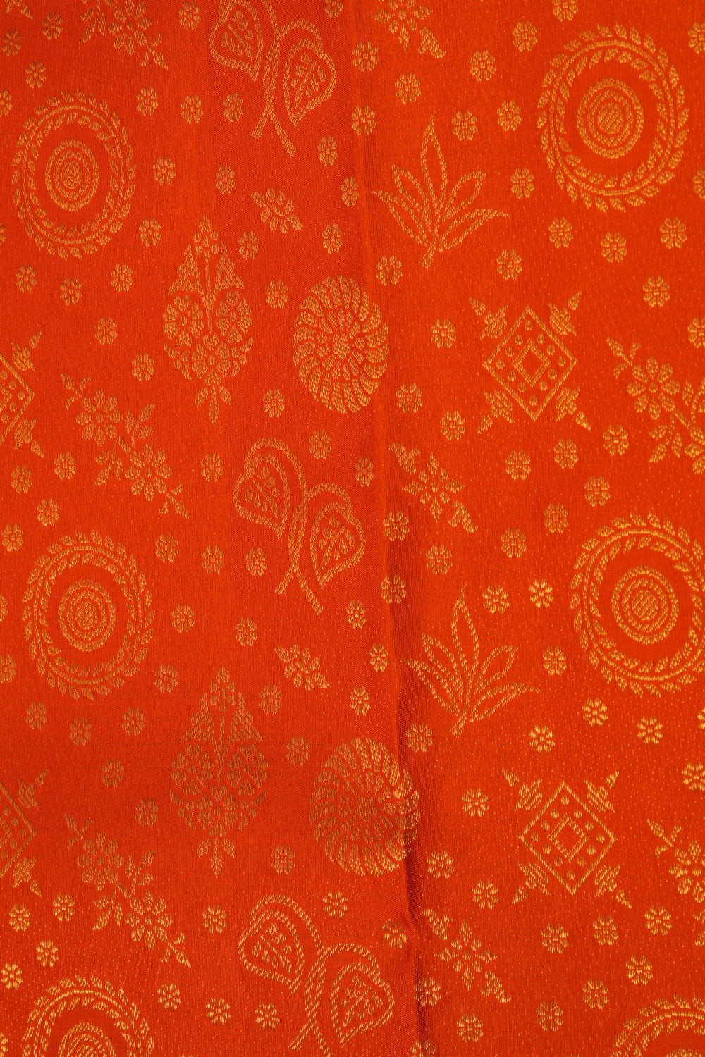 Kanchipattu Brocade Orange Saree