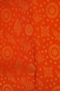 Image of Kanchipattu Brocade Orange Saree