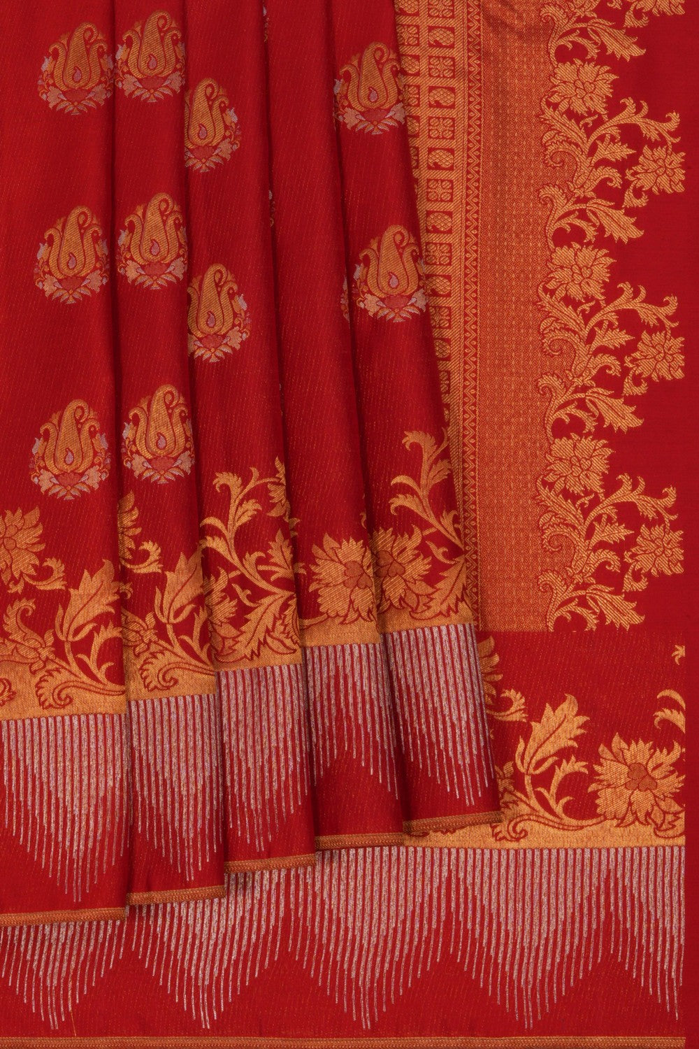 Image of Kanchipattu Brocade Red Saree