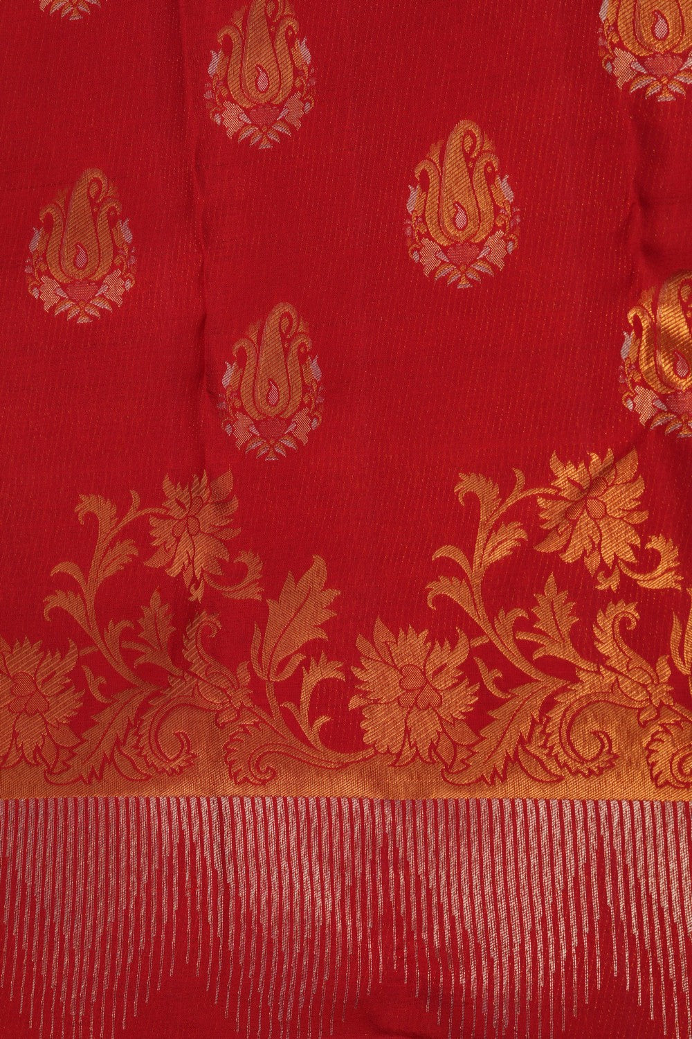 Kanchipattu Brocade Red Saree