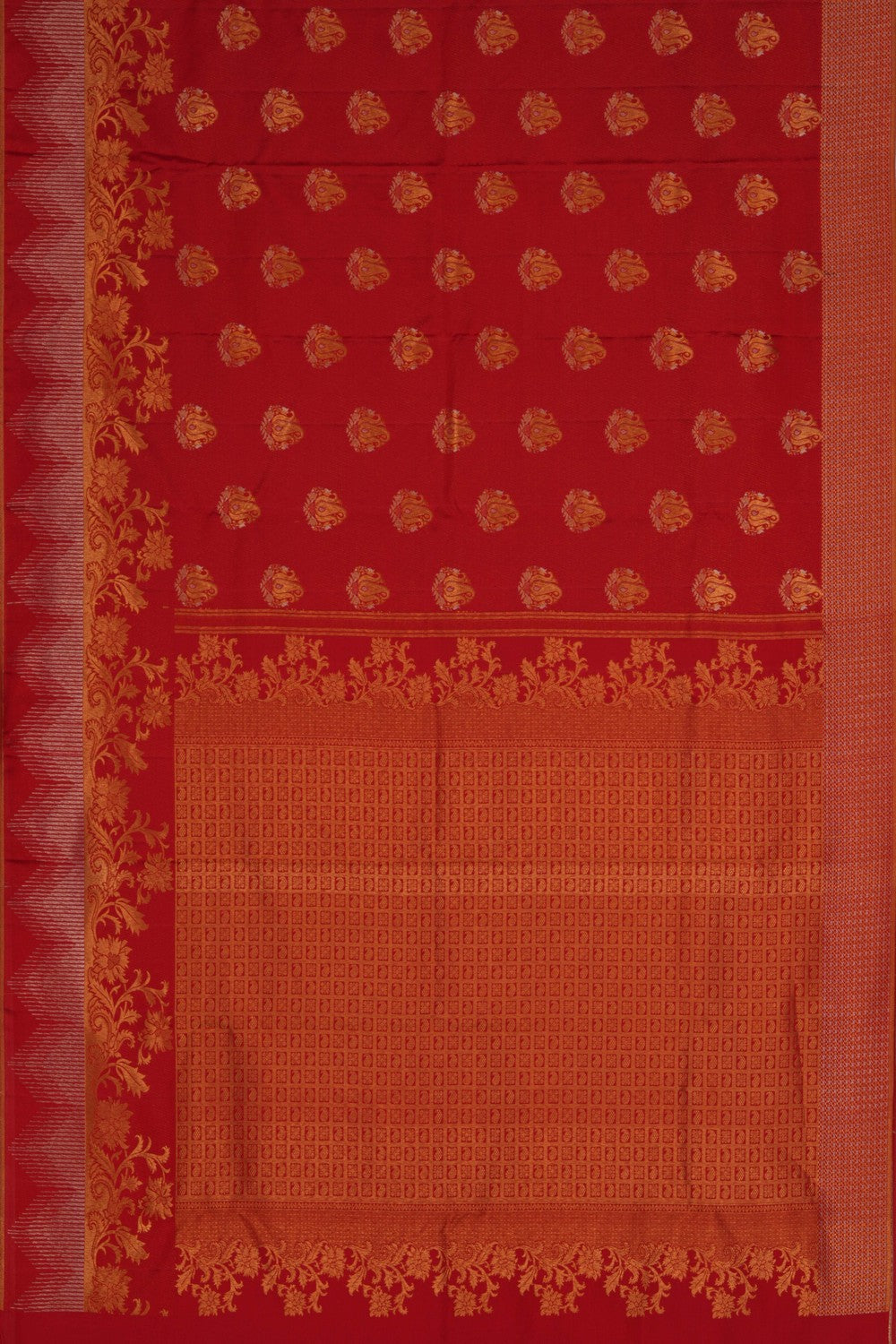 Kanchipattu Brocade Red Saree