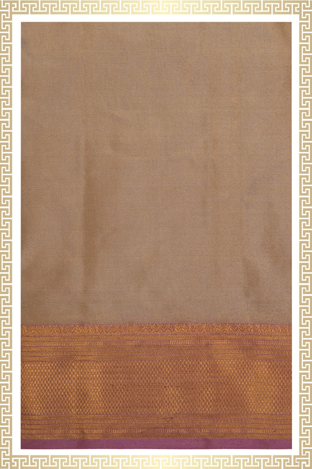Image of Kanchi Tissue Silk Off-White Dhoti With Kanduva (8 X 4)
