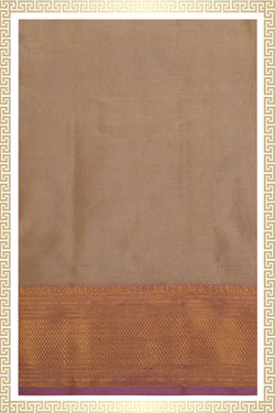 Image of Kanchi Tissue Silk Off-White Dhoti With Kanduva (8 X 4)