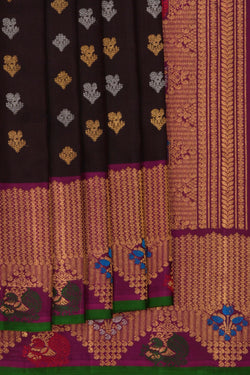 Image of Gadwal Silk Violet Saree