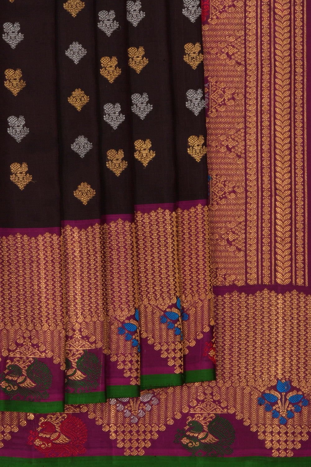 Gadwal Silk Violet Saree