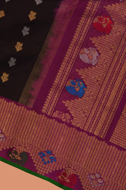 Image of Gadwal Silk Violet Saree