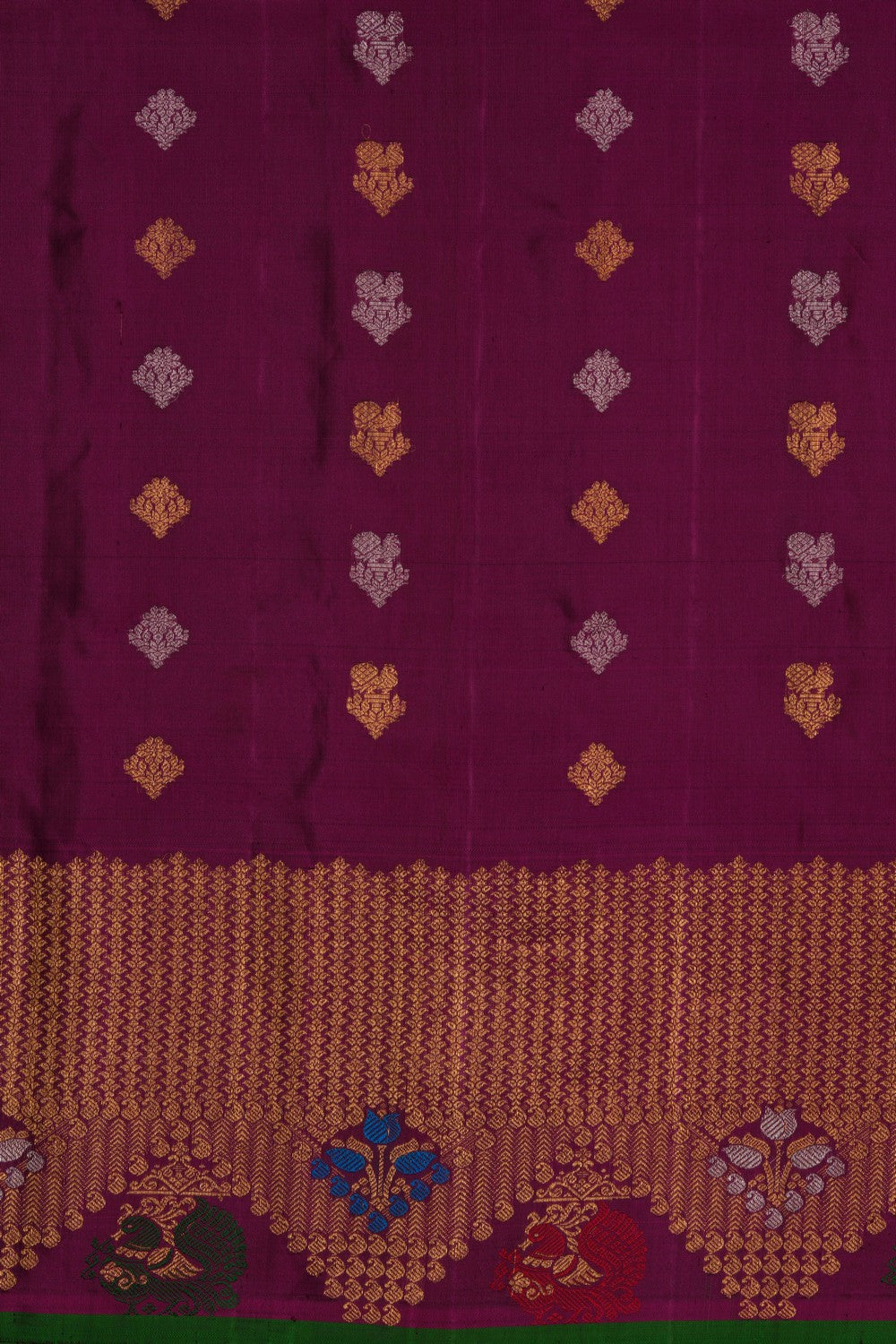 Gadwal Silk Violet Saree