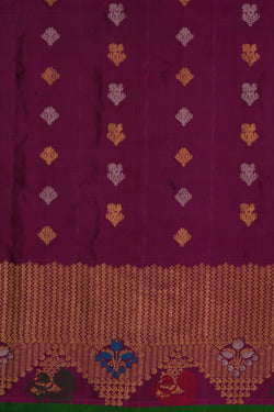 Image of Gadwal Silk Violet Saree