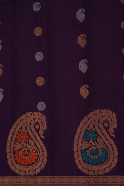 Image of Gadwal Silk Violet Saree