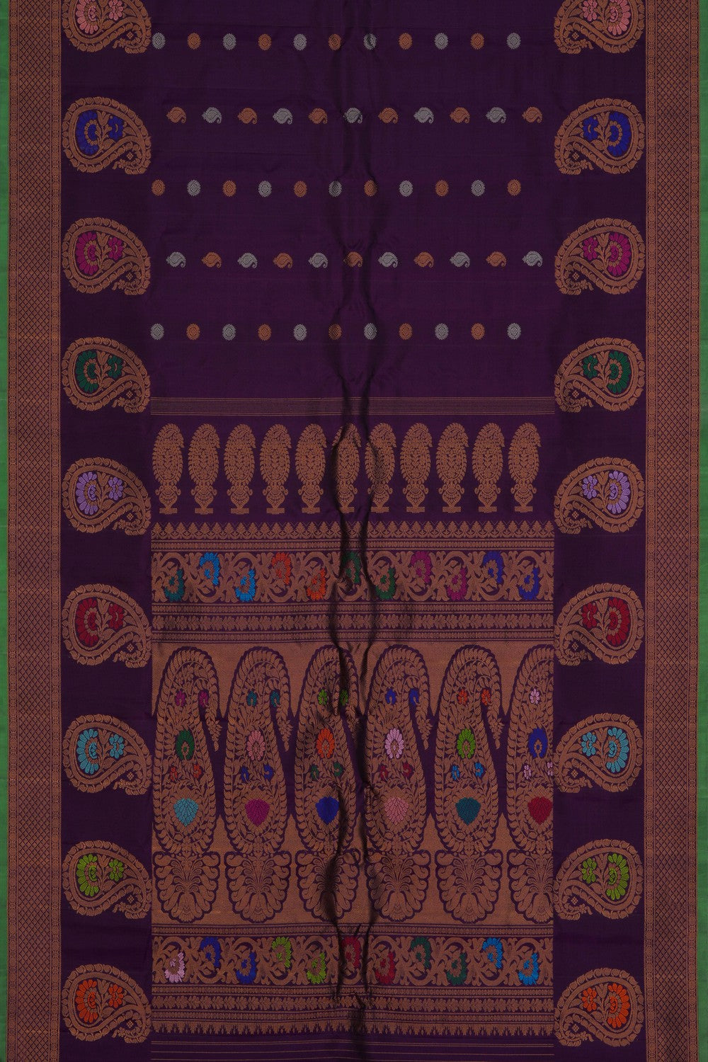 Gadwal Silk Violet Saree