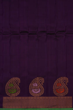 Image of Gadwal Silk Violet Saree