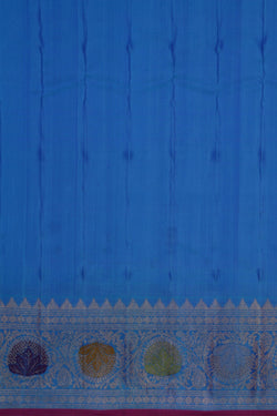 Image of Gadwal Silk Smoky Blue Saree
