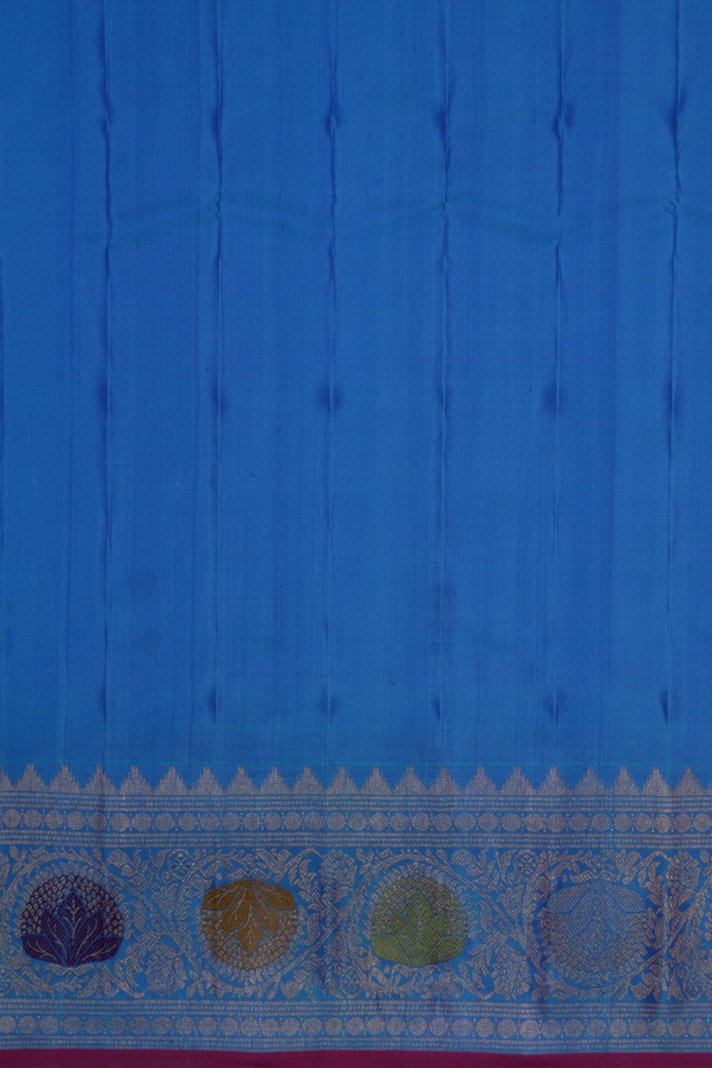 Image of Gadwal Silk Smoky Blue Saree