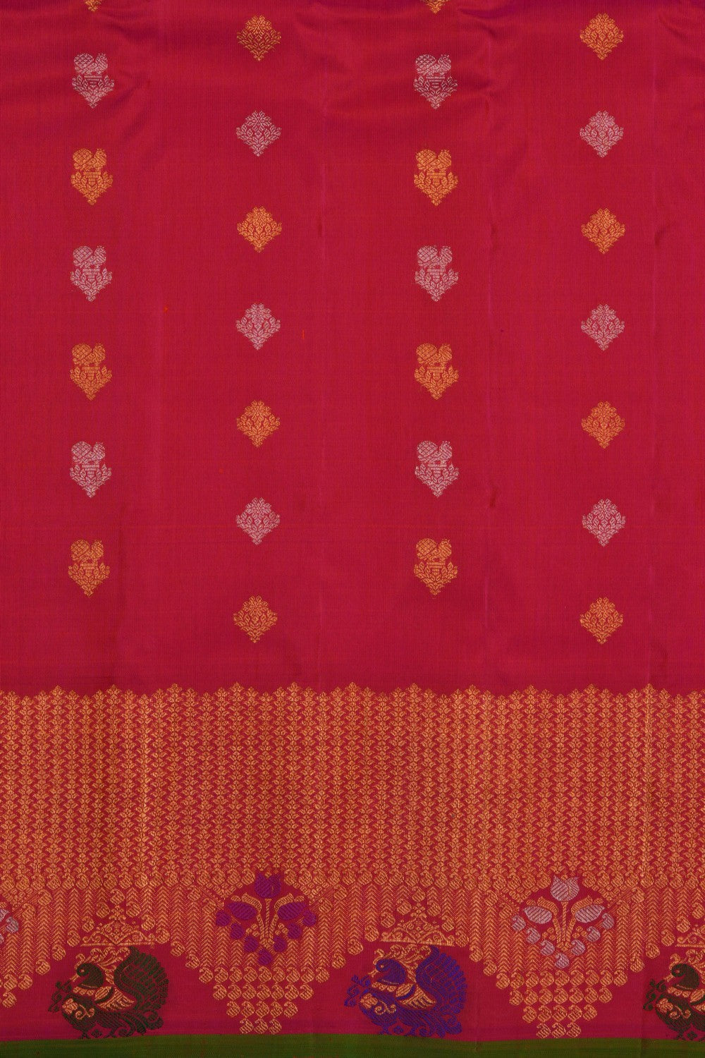 Image of Gadwal Silk Pink Saree