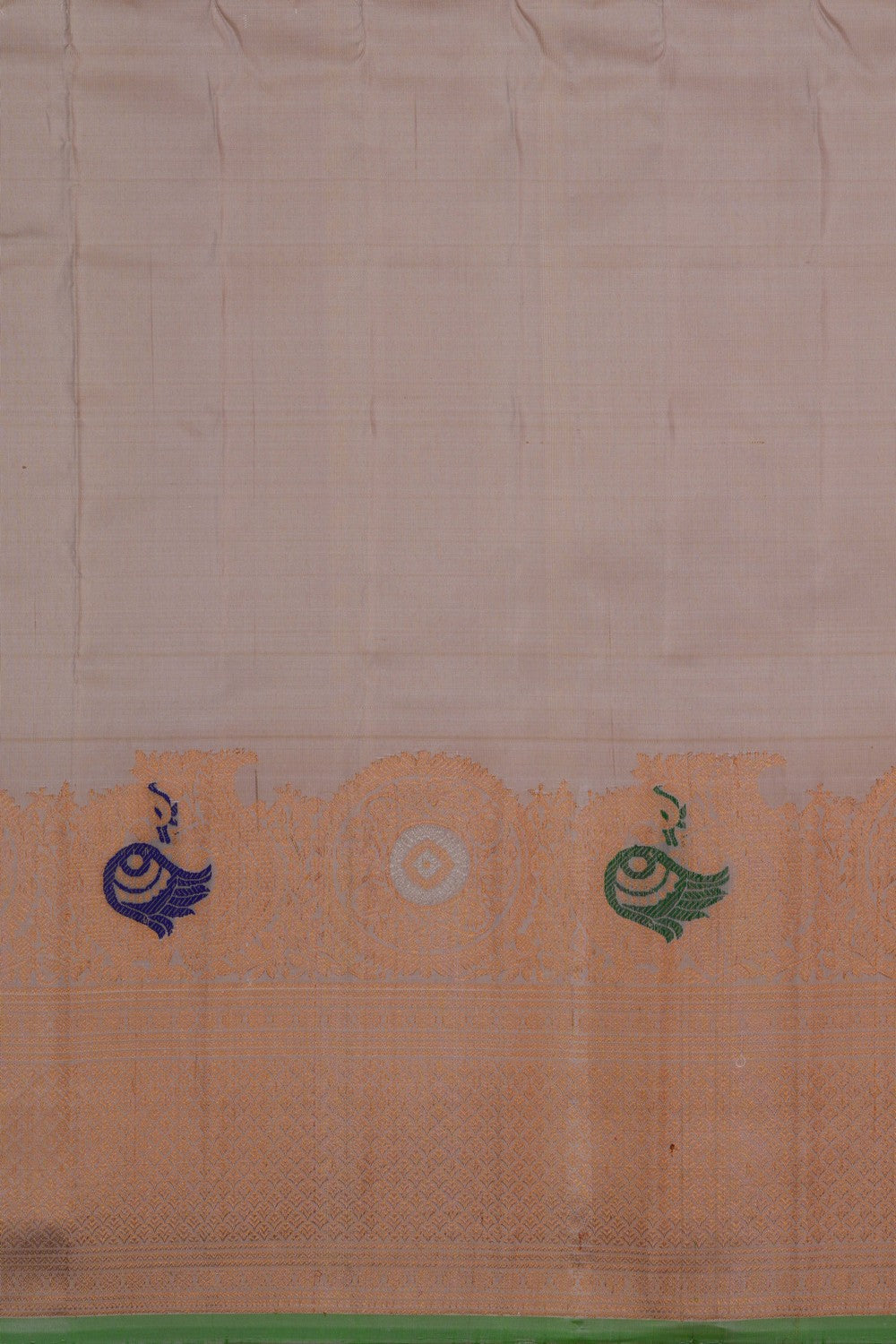 Image of Gadwal Silk Off-White Saree