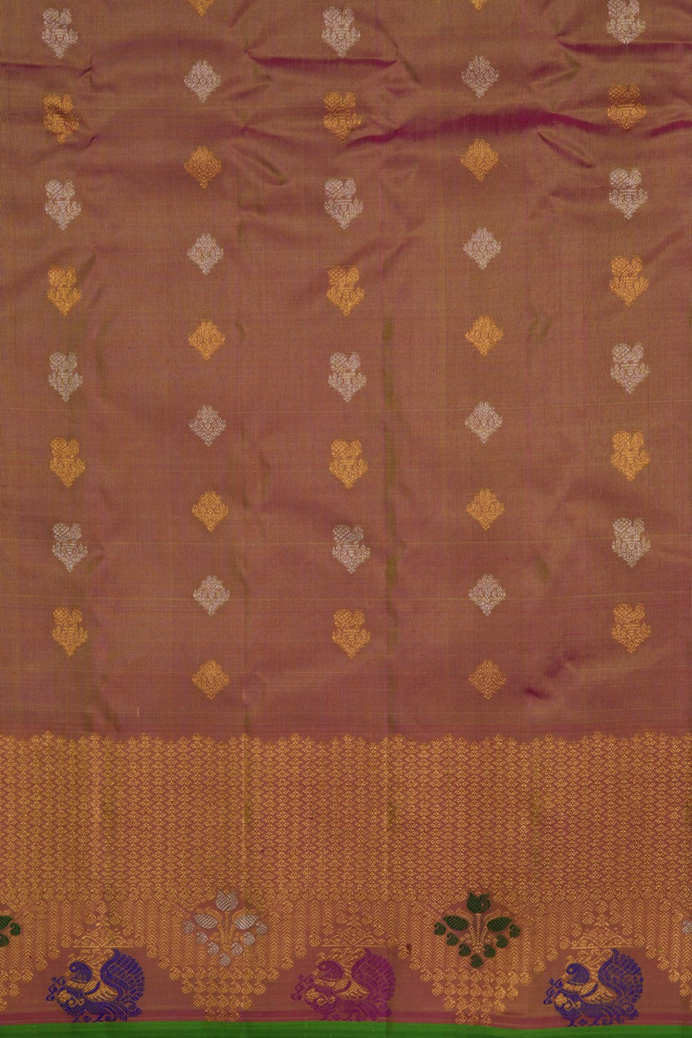 Image of Gadwal Silk Sea Green Saree