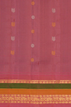 Image of Gadwal Silk Kattam Teal Green Saree