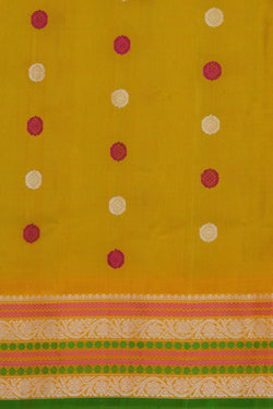 Image of Gadwal Silk Turquoise Green Saree