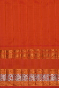Image of Gadwal Silk Kattam Off White Saree