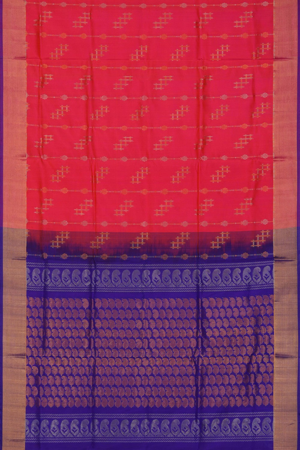 Uppada Silk Fuchsia Pink Saree